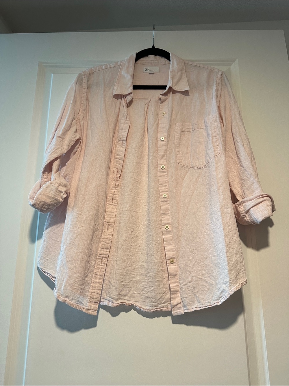 GAP Pastel Pink Casual Button-Up Shirt